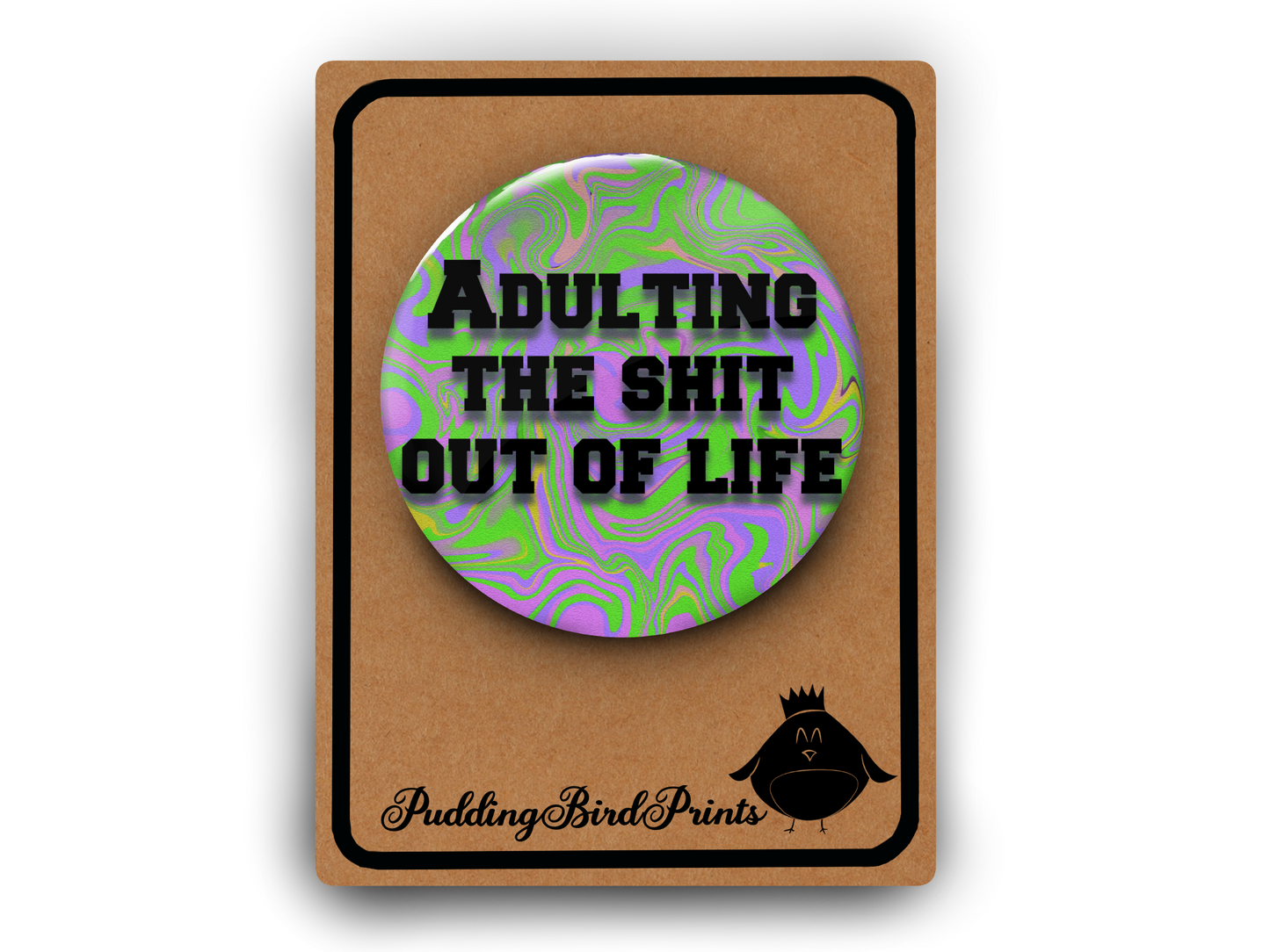 Funny Adult Birthday Badge Pin Large 5.8cm