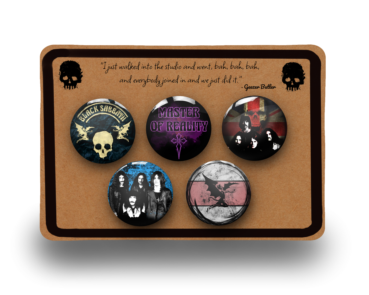 Black Sabbath Badge Button Pin