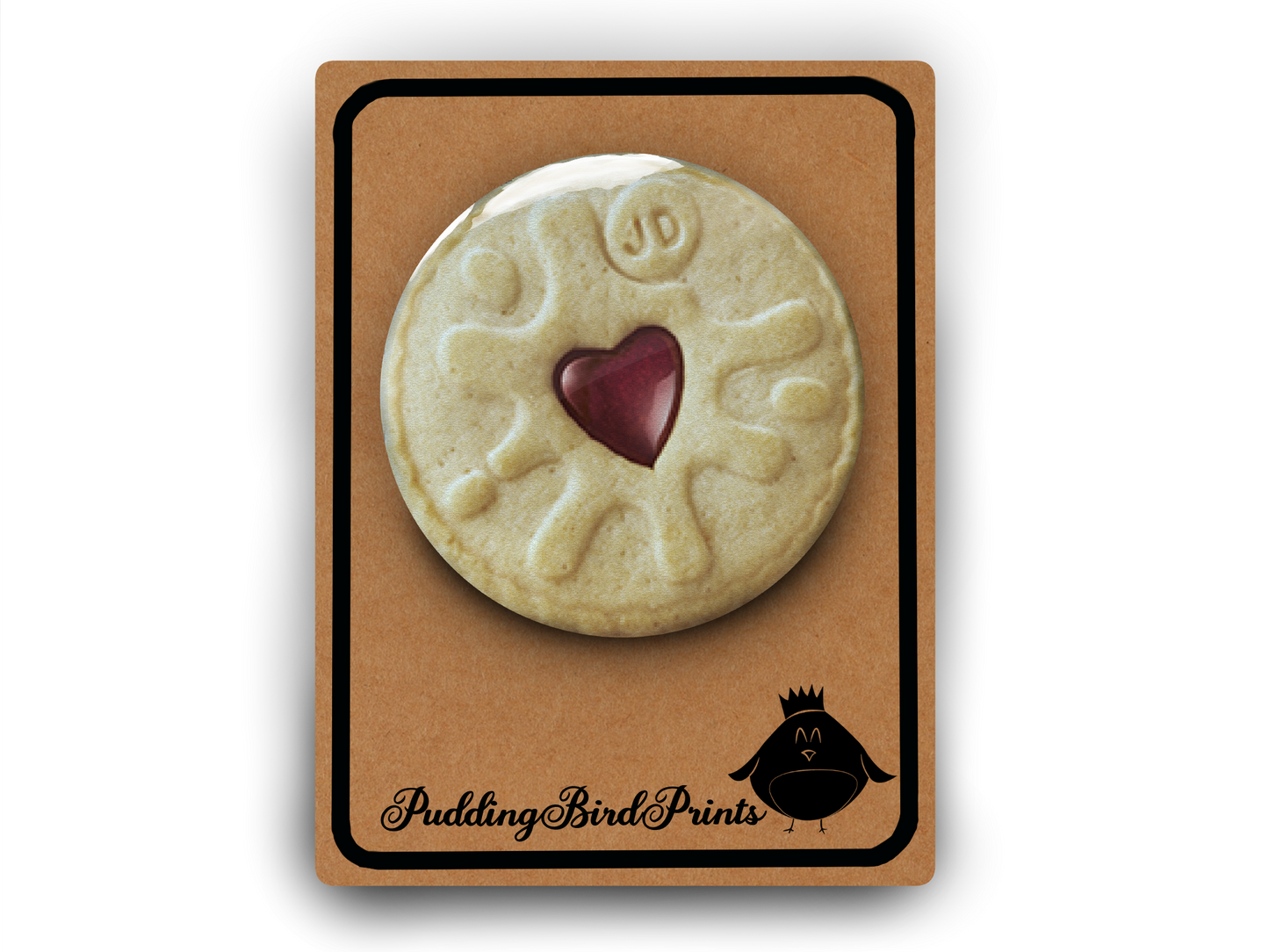 Jammie Dodger Badge Button Pin