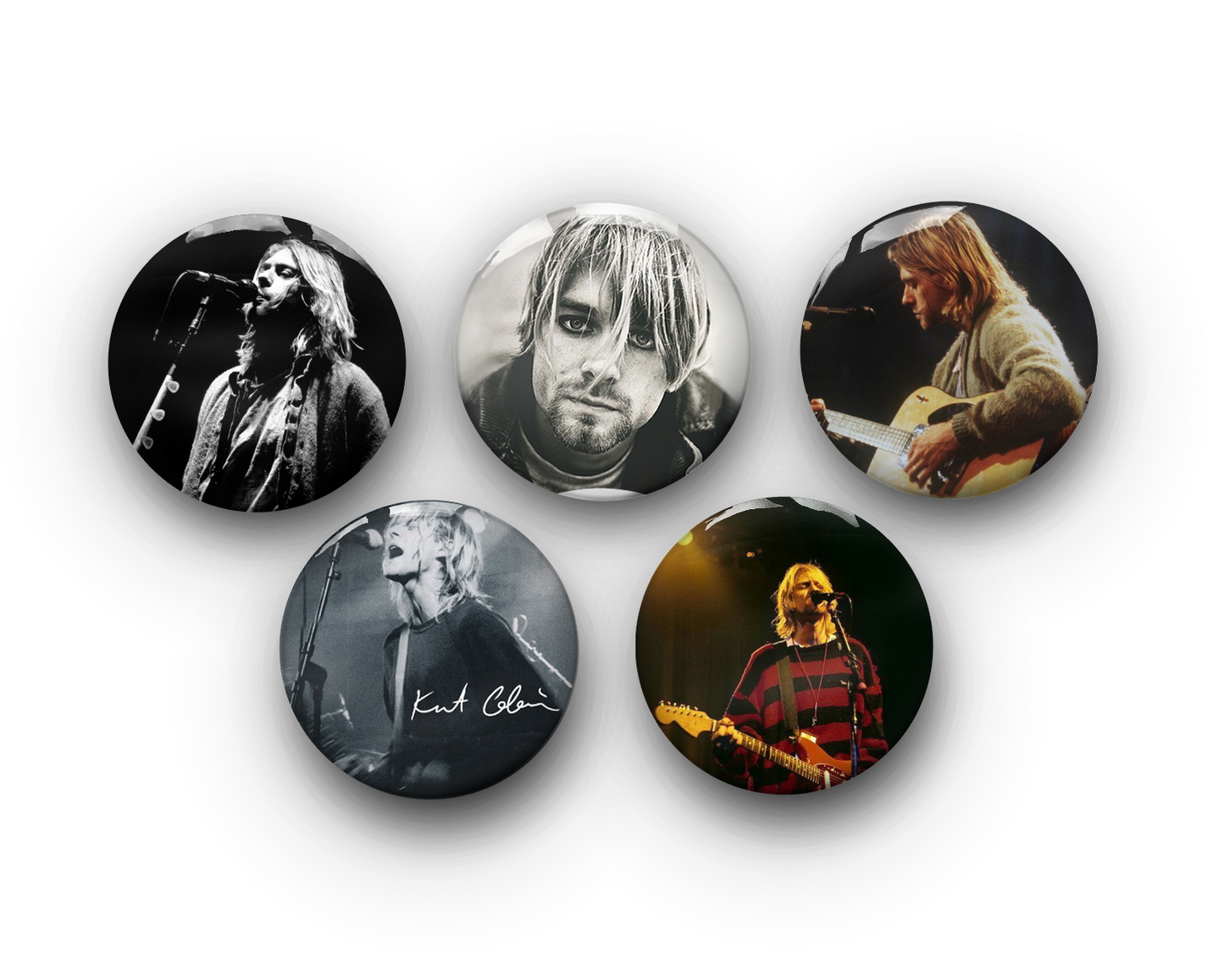 Kurt Cobain Nirvana pin badges