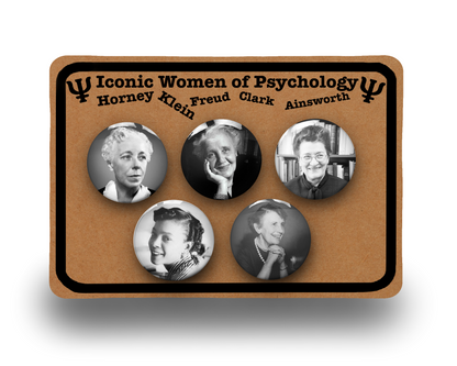 Women of Psychology Badge Button Pin Set